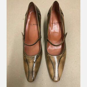 Via Mya Paris Brown Leather Pump